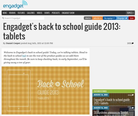 Engadget Back2School Tablet