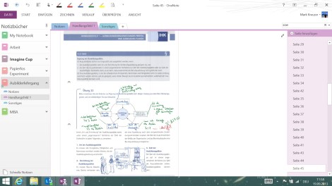 OneNote Seiten