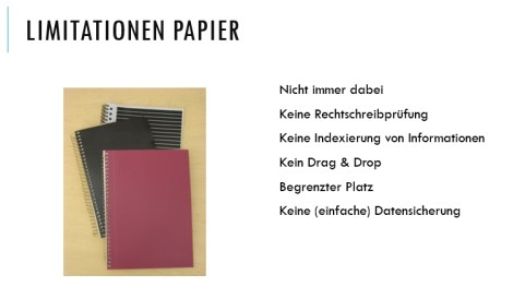 Papier-Limitationen