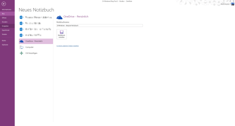 OneNote Notizbuch erstellen