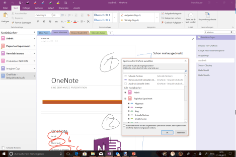 OneNote virtueller Drucker